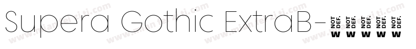 Supera Gothic ExtraB字体转换